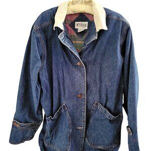 Falls Creek Denim Barn Chore Jacket Coat Blanket Lining